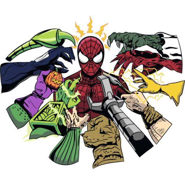 Spiderman, Spiderman with Hands of Villains Villains, Spider-Man No Way Home - SMV 5 Thumbnail