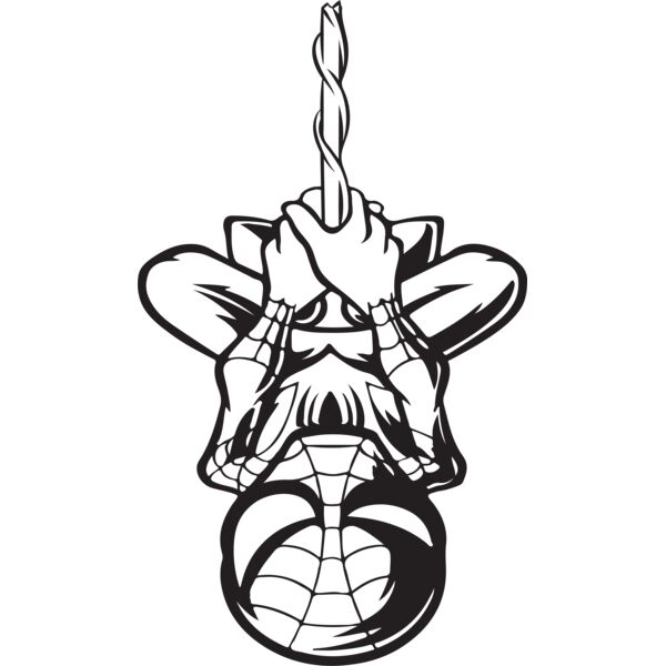 Spiderman, Hanging Black and White Spiderman Cute, Spider-Man No Way Home - SMCU 5 Thumbnail