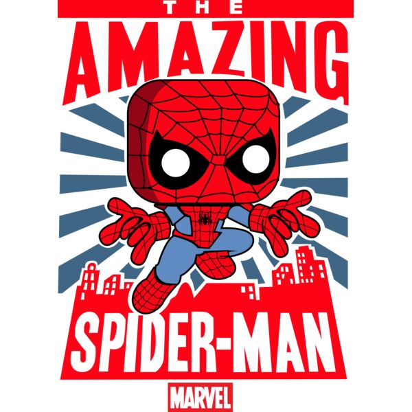 Spiderman, Squared Head Amazing Spiderman Cute, Spider-Man No Way Home - SMCU 8 Thumbnail