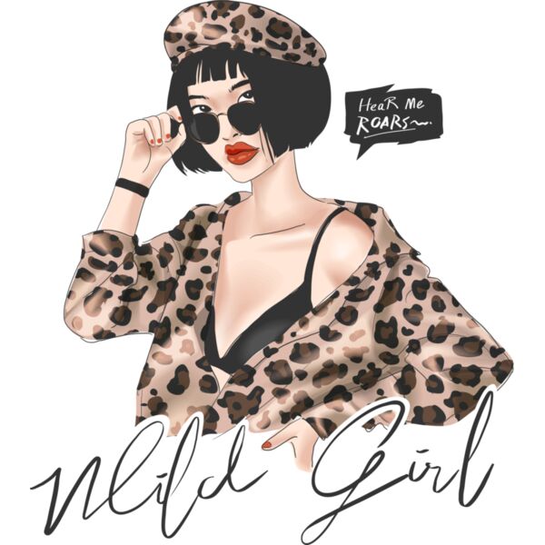 Wild Girl, Fashion Girl, Female Shirt Design, FEMME8 Thumbnail