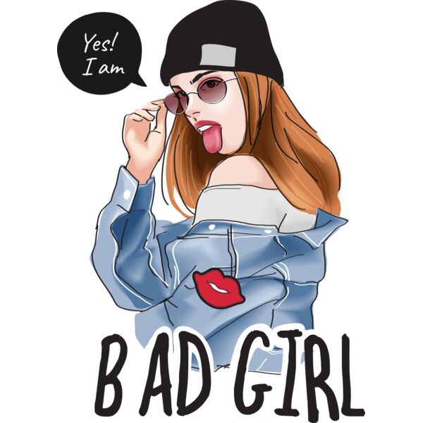 Girls Design, Bad Girl, Female Shirt Design, FEMME1 Thumbnail