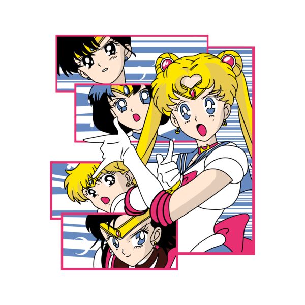 Sailor Moon, Sailor Moon Characters Heads Clipart, Sailor Moon Art - SRM 20 Thumbnail