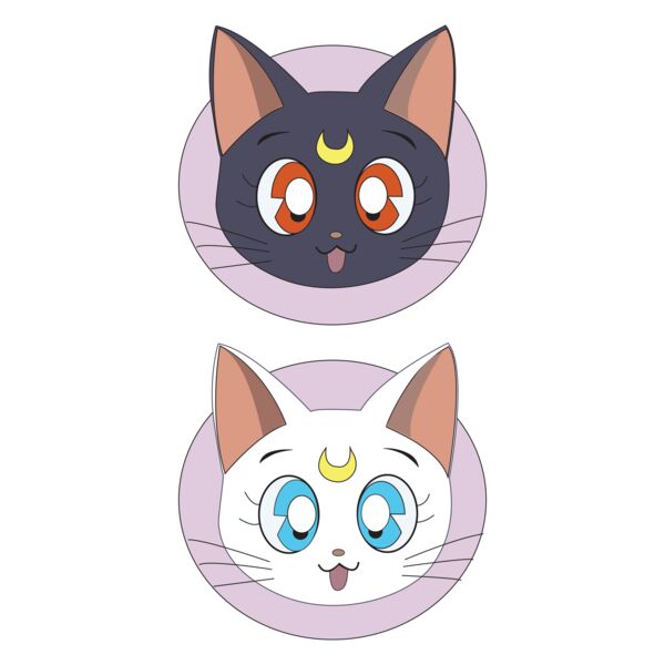 Sailor Moon, Luna and Artemis Clipart, Sailor Moon Art - SRM 14 Thumbnail