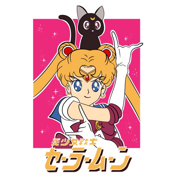 Sailor Moon, Luna on The Head of Kotono Clipart, Sailor Moon Art - SRM 2 Thumbnail
