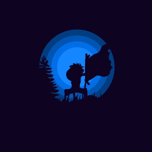 One Piece, Luffy Holding Flag Silhouette, Mugiwara One Piece - MOP 3 Thumbnail