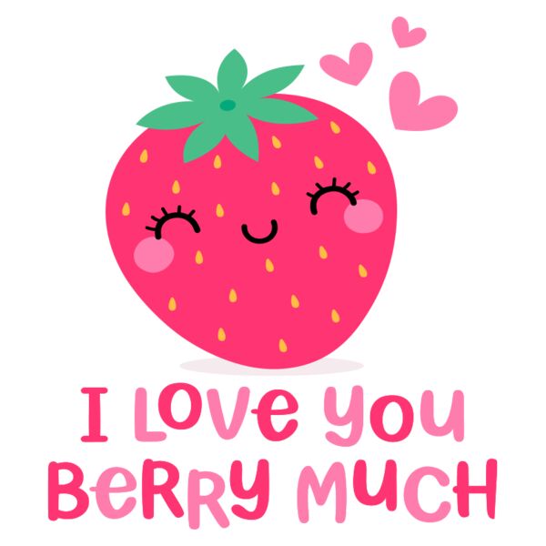 Cute, I Love You Berry Much, Cute Quotes Kids Shirt Thumbnail