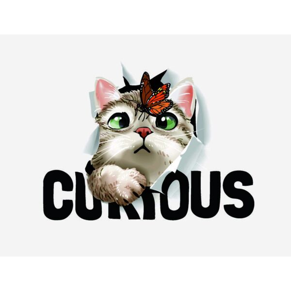 Cat, Curious Statement, Cute Cat Design Shirt - CCD 10 Thumbnail