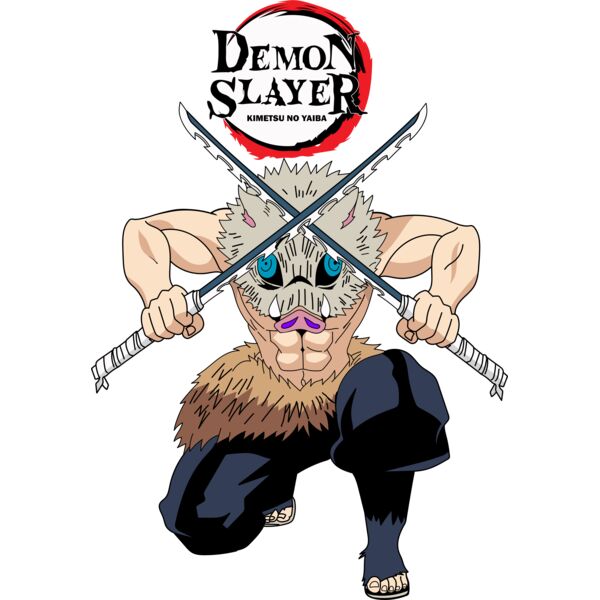 Demon Slayer, Inosuke Clipart, Demon Slayer - KNY 7 Thumbnail