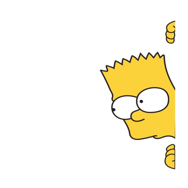 Simpson, Peeking Bart Clipart, Simpsons Vectors Thumbnail