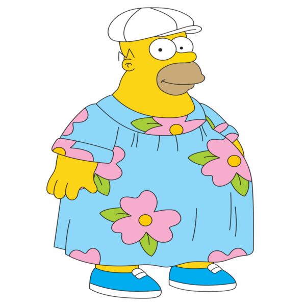 Simpson, Homer In Duster Clipart, Simpsons Vectors Thumbnail