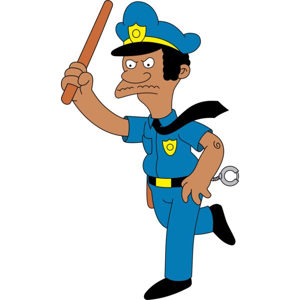 Simpson, Brown Police Man Clipart, Simpsons Vectors Thumbnail
