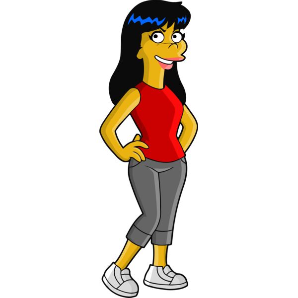 Simpson, Woman in Red Tank Top Clipart, All Movies Simpsons Thumbnail