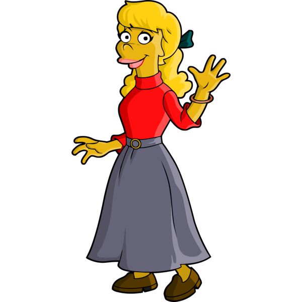 Simpson, Lady in Red Sweater Clipart, All Movies Simpsons Thumbnail