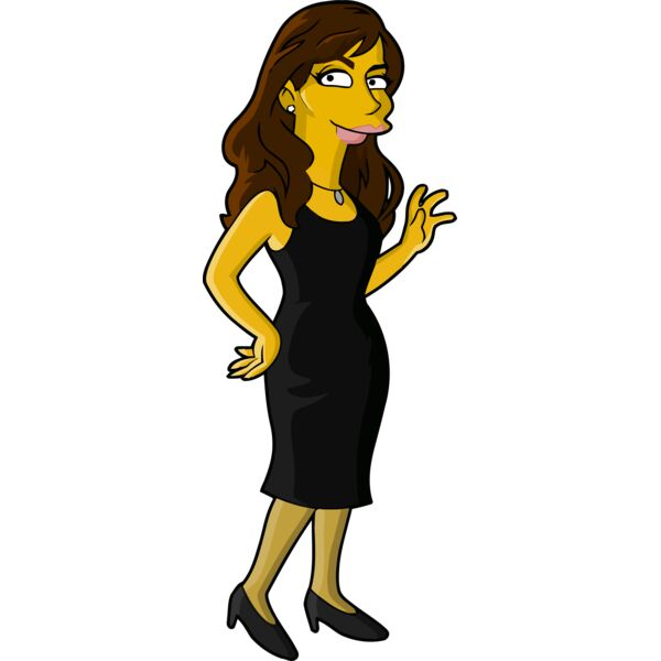 Simpson, Lady in Black Tight Dress Clipart, All Movies Simpsons Thumbnail