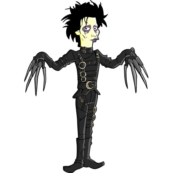 Simpson, Edward Scissor Hands Clipart, All Movies Simpsons Thumbnail