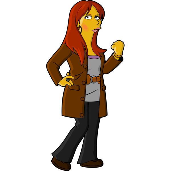 Simpson, Woman in Brown Coat Clipart, All Movies Simpsons Thumbnail
