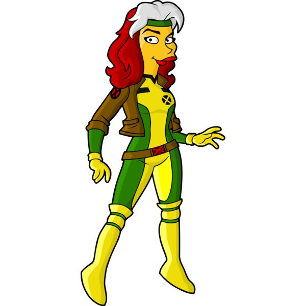 Simpson, Woman in Green and Yellow Suit Clipart, All Movies Simpsons Thumbnail