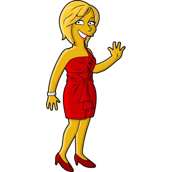 Simpson, Lady in Red Dress Clipart, All Movies Simpsons Thumbnail