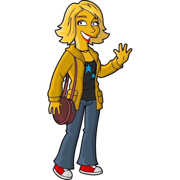Simpson, Blonde Lady in Brown Coat Clipart, All Movies Simpsons Thumbnail