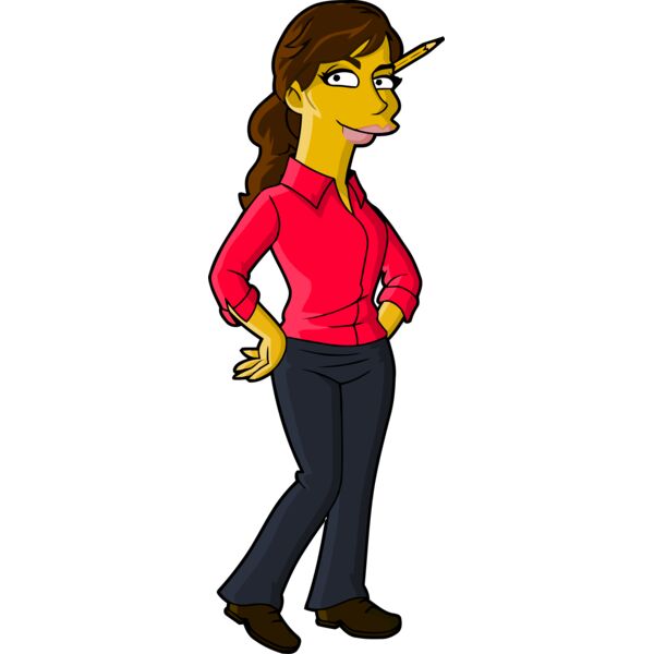 Simpson, Woman with Pencil on The Head Clipart, All Movies Simpsons Thumbnail