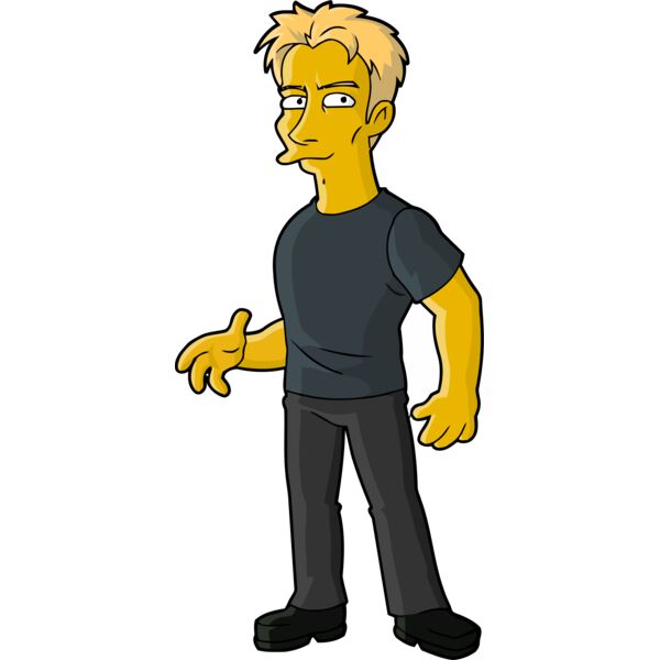 Simpson, Man wearing Black Shirt Clipart, All Movies Simpsons Thumbnail