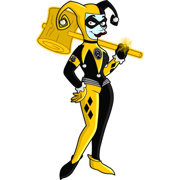 Simpson, Harley Quinn Yellow & Black Clipart, All Movies Simpsons Thumbnail