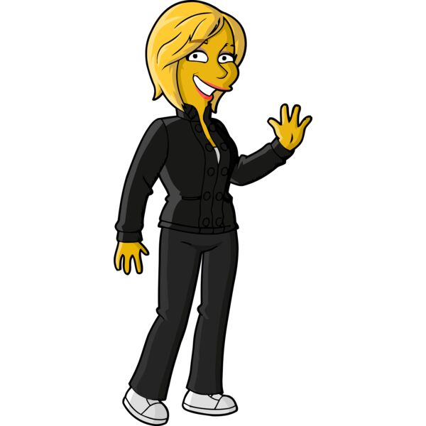 Simpson, Woman in Black Terno Clipart, All Movies Simpsons Thumbnail