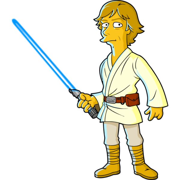 Simpson, Man with Blue Light Saber Clipart, All Movies Simpsons Thumbnail