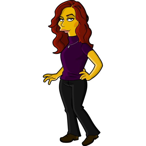 Simpson, Woman in Purple Shirt Clipart, All Movies Simpsons Thumbnail