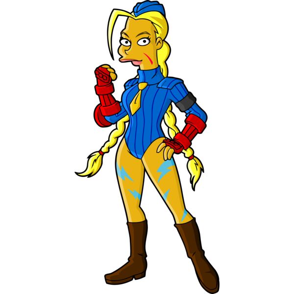 Simpson, Woman In One Piece with Electric Tattoo Clipart, All Movies Simpsons Thumbnail