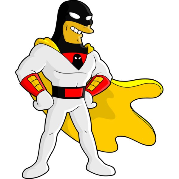 Simpson, Masked Man In Superhero Suit Clipart, All Movies Simpsons Thumbnail