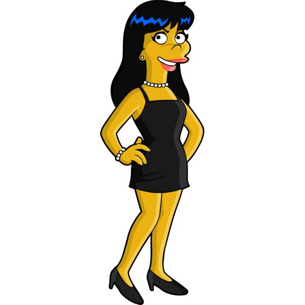 Simpson, Woman In Black Dress Clipart, All Movies Simpsons 148  Thumbnail