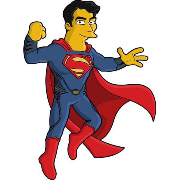 Simpson, Superman Clipart, All Movies Simpsons Thumbnail