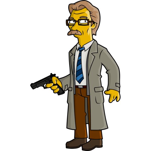 Simpson, Man with Eye Glasses Holding A Gun Clipart, All Movies Simpsons Thumbnail