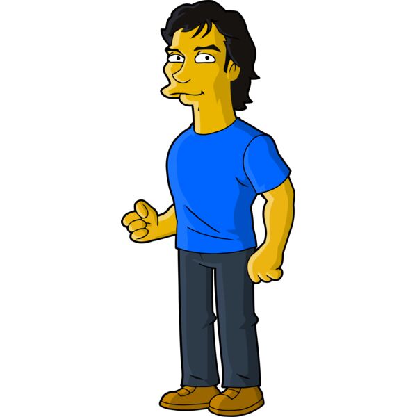 Simpson, Man in Blue Shirt Clipart, All Movies Simpsons Thumbnail
