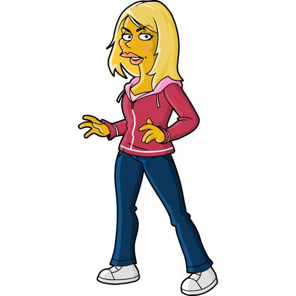 Simpson, Blonder Girl Jog Outfit Clipart, All Movies Simpsons Thumbnail