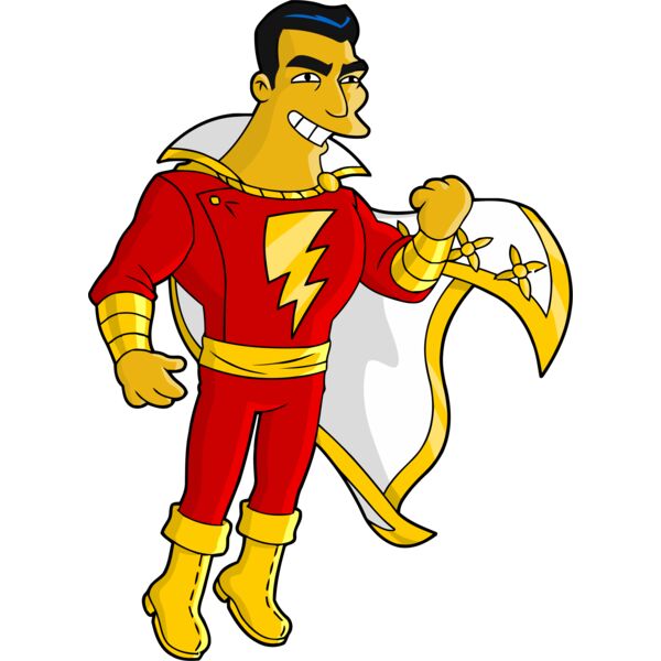Simpson, Shazam Clipart, All Movies Simpsons Thumbnail