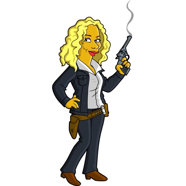 Simpson, Woman with Fired Gun Clipart, All Movies Simpsons Thumbnail