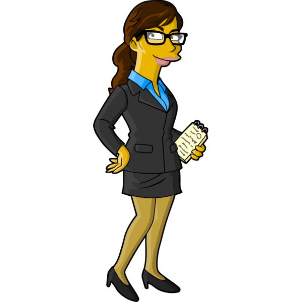 Simpson, Secretary Clipart, All Movies Simpsons Thumbnail