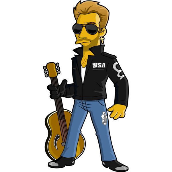 Simpson, Man Holding Guitar Clipart, All Movies Simpsons Thumbnail
