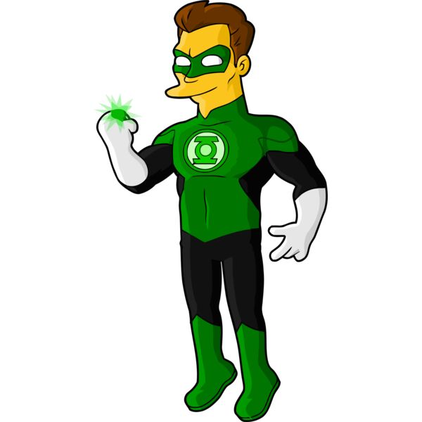 Simpson, Green Lantern Clipart, All Movies Simpsons Thumbnail