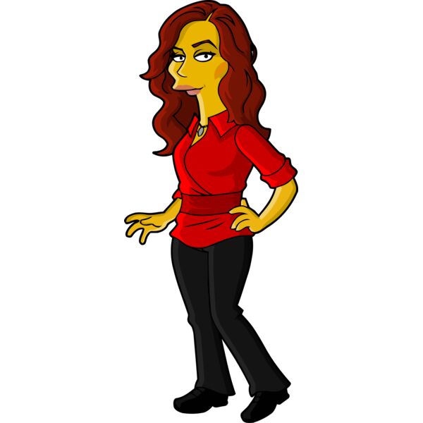 Simpson, Woman Wearing Red Top Clipart, All Movies Simpsons Thumbnail