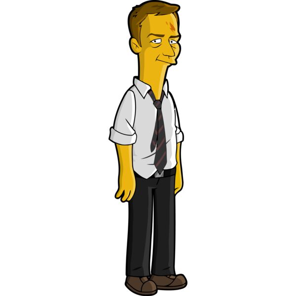 Simpson, Man Wearing Polo with Necktie Clipart, All Movies Simpsons Thumbnail