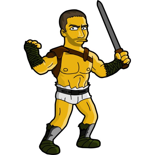 Simpson, Gladiator Clipart, All Movies Simpsons Thumbnail