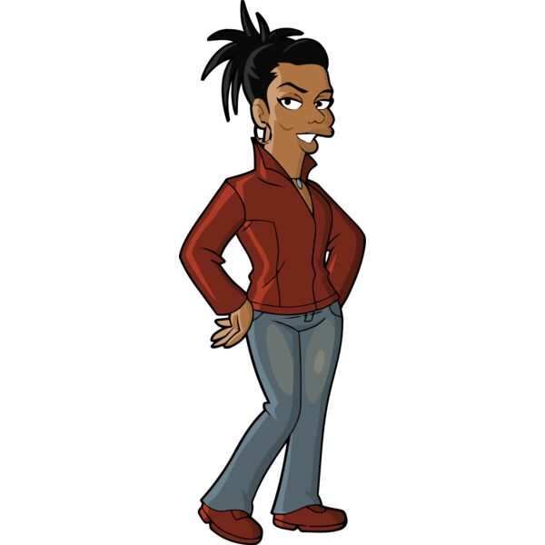 Simpson, Woman with Pony Tailed Black Hair Clipart, All Movies Simpsons Thumbnail