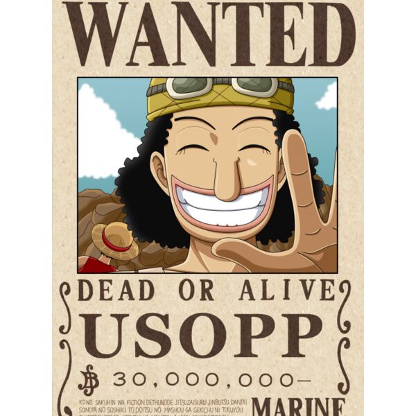 One Piece, Usopp Wanted Poster Clipart, HD One Piece Thumbnail