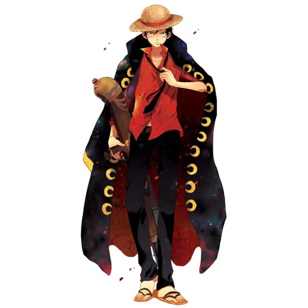 One Piece, Luffy With Cape Clipart, HD One Piece Thumbnail