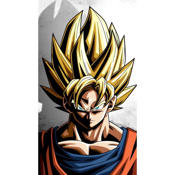 Dragonball, Goku Super Saiyan Face with Shadows Clipart, Dragon Ball HD Thumbnail