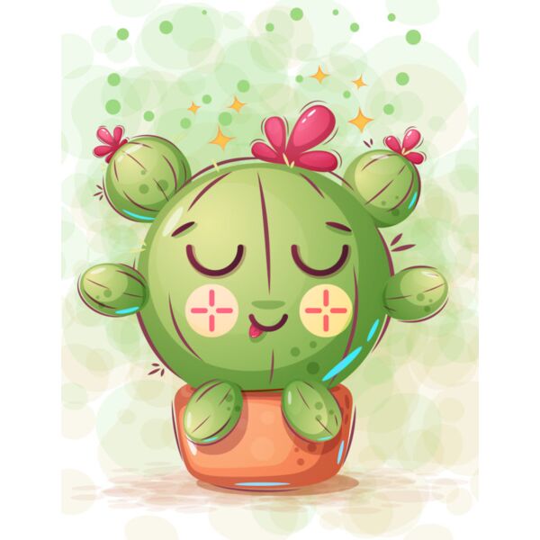 Vector, Cute Cactus Clipart, Cute Vectors Kids - A 07 Thumbnail