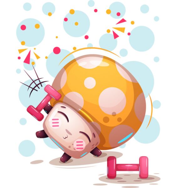 Vector, Cute Mushroom Clipart, Cute Vectors Kids - A 06 Thumbnail